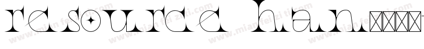 resource han字体下载字体转换